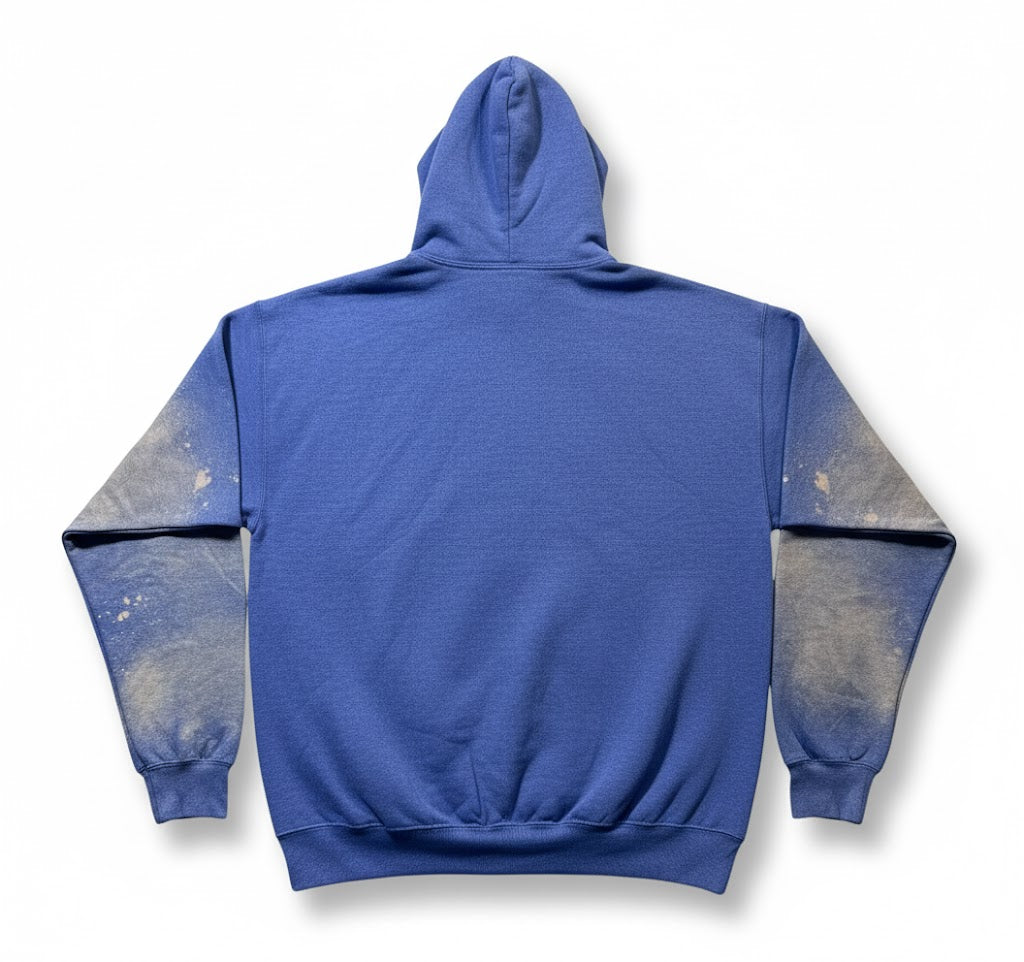 L Blue Angled Grill with Faded Sleeves