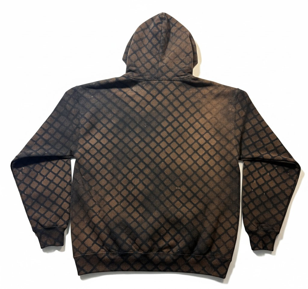 XL Black Grill with Diamondback on Back, Sleeves, and Hood